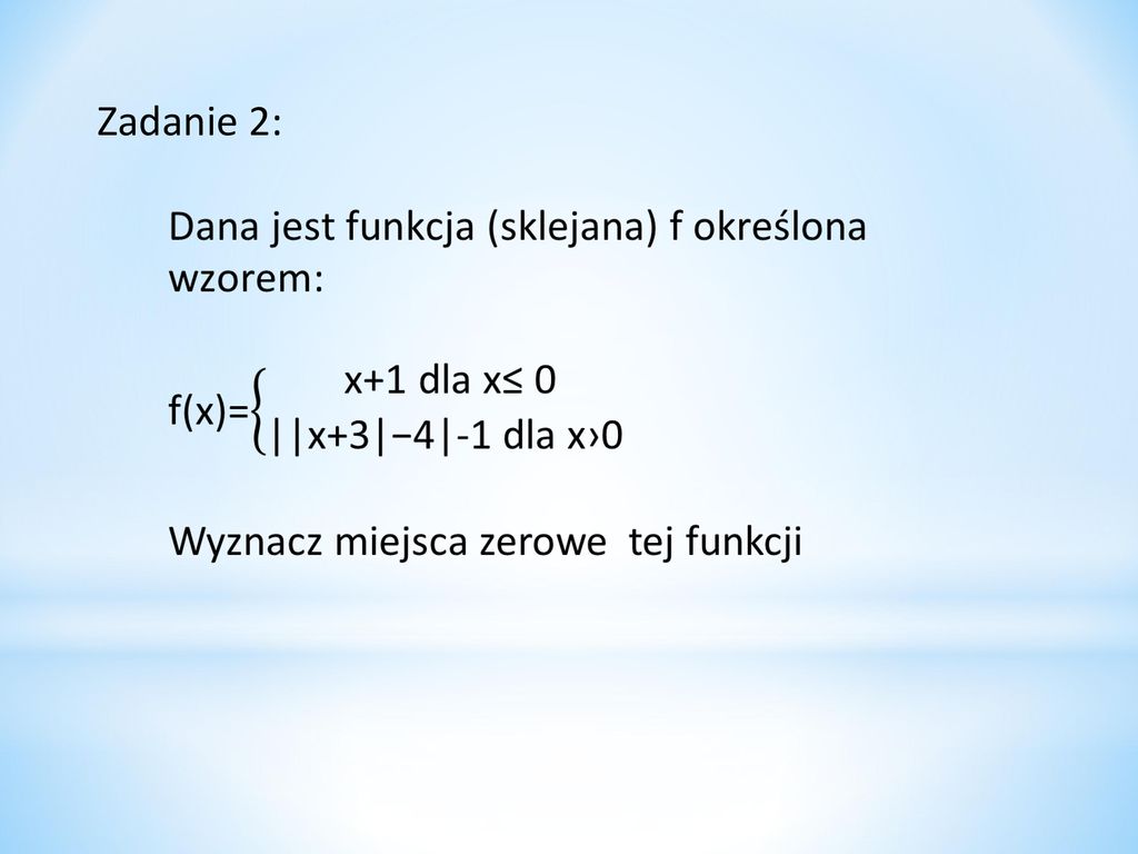 Wyznaczanie Miejsc Zerowych Funkcji Ppt Pobierz